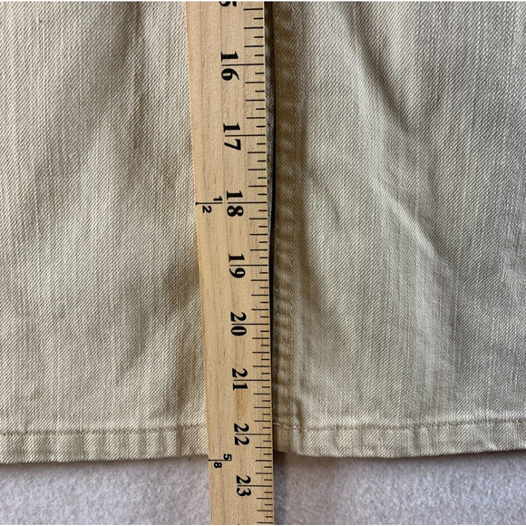 Vintage Old Navy Womens Off White Jean Skirt Sz 4 Preppy New England Coastal Y2K - Picture 10 of 13